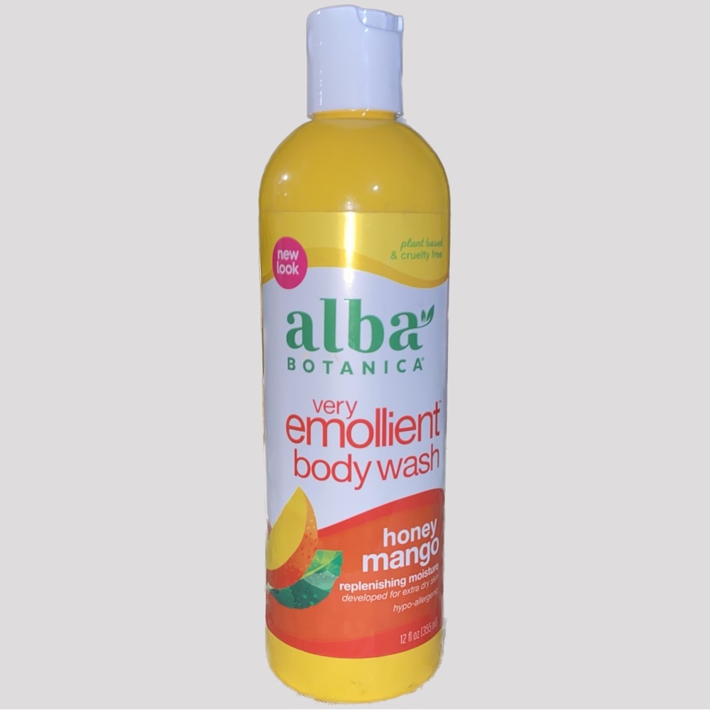 Alba Botanica Very Emollient Body Wash Honey Mango 12 oz